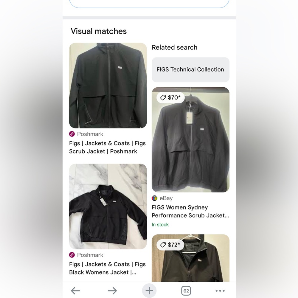 Figs Sydney Performance Black Bomber Jacket - Picture 16 of 16